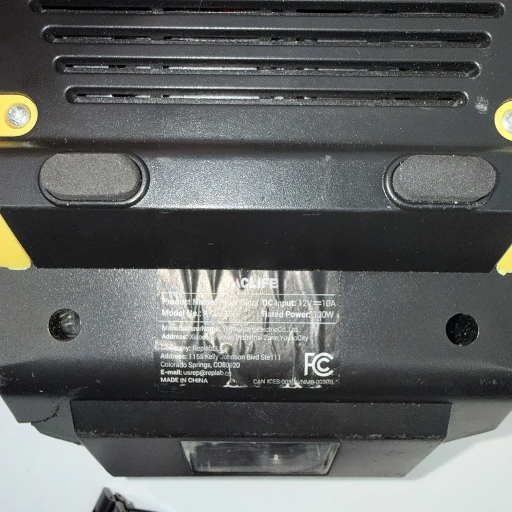VacLife Air Compressor Tire Inflator | 12V DC‎ | Yellow (VL701) TESTED & WORKING